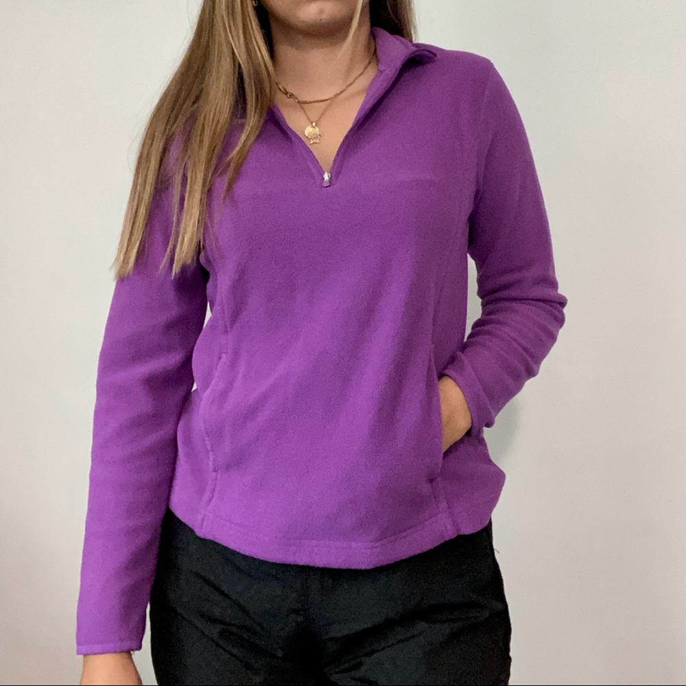 Danskin fleece quarter zip